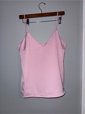 Pink V-Neck Spaghetti Strap Top